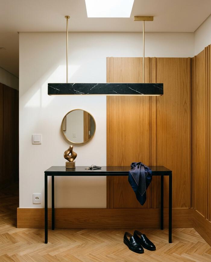 Pendente Achille Led Preto e Dourado Bivolt - image 1
