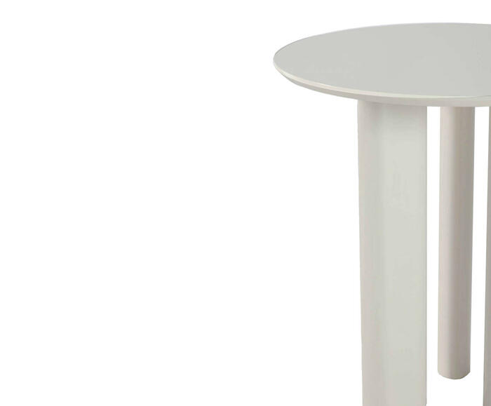 Mesa Lateral Redonda Brilho Off-White image number 3