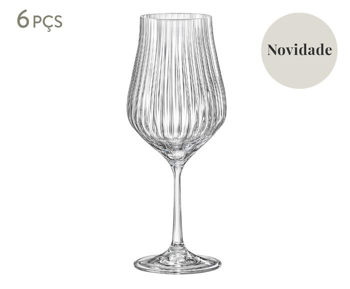 Jogo de Ta&ccedil;as para Vinho Tinto em Cristal Tulipa Optic - image 0