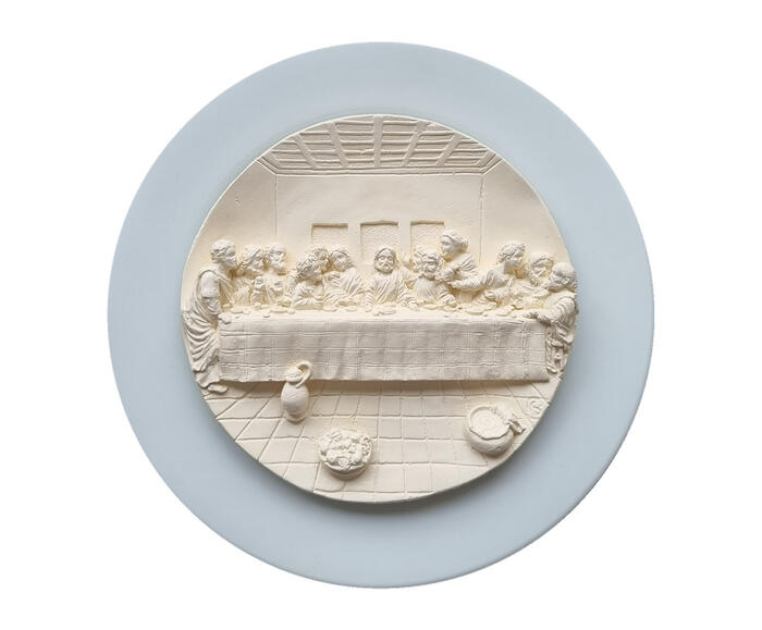 Prato em Porcelana Santa Ceia Off White - image 0