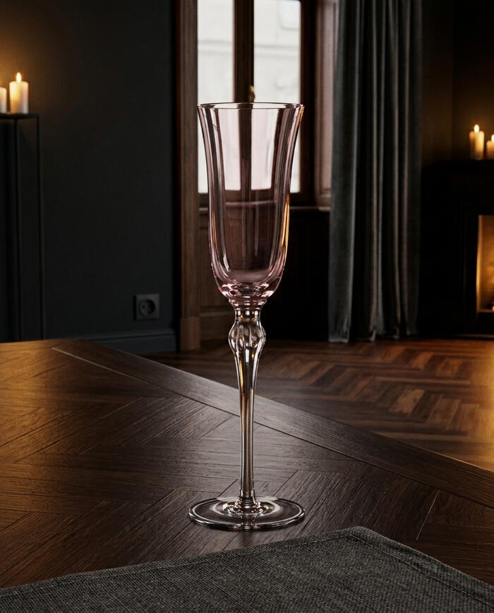 Ta&ccedil;a para Champanhe Renaissance Rosa e Cinza - image 1