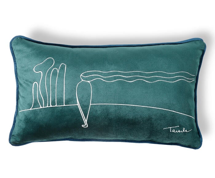 Capa de Almofada Bordada Figura S&oacute; de Tarsila do Amaral Verde - image 0