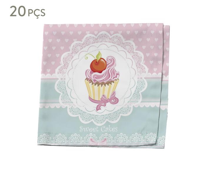 Jogo de Guardanapos de Papel Decorado Duplo Cupcake - 16,5X1,6X16,5cm - image 0