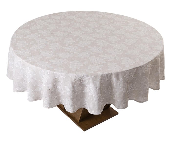 Toalha de Mesa Redonda Folha Natural - image 0