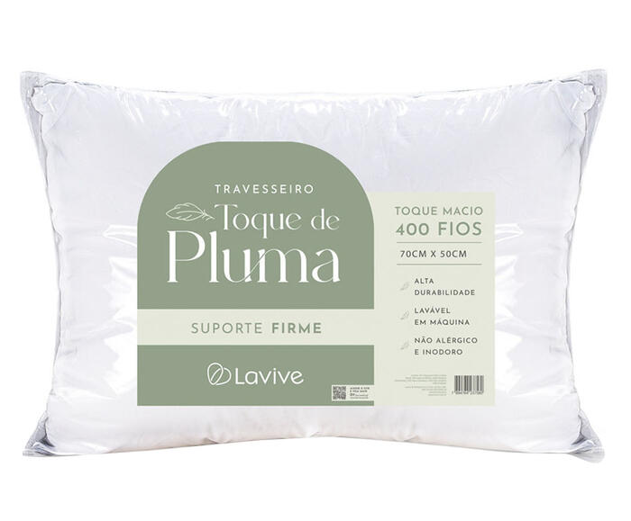 Travesseiro Toque de Pluma Firme  Branco - image 0