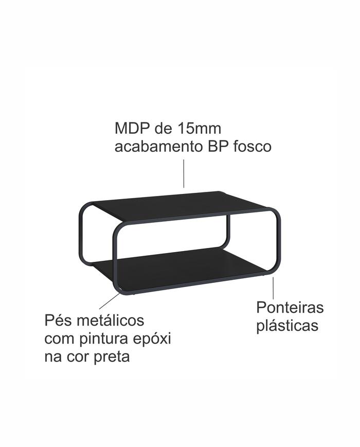 Mesa de Centro Org&acirc;nico Luna Artesano Nero image number 2