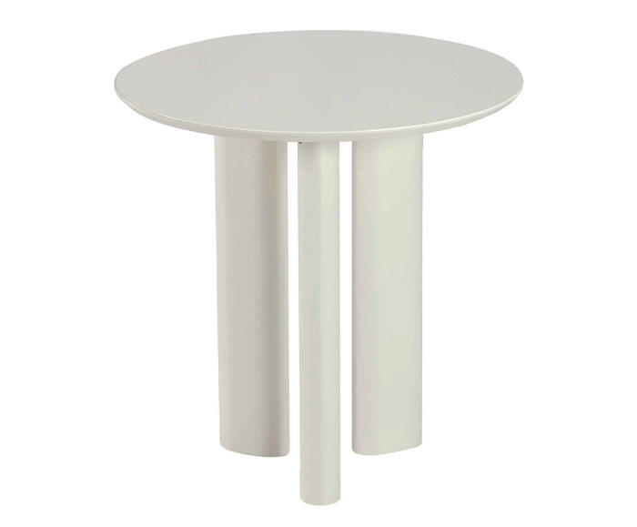 Mesa Lateral Redonda Brilho Off-White image number 2
