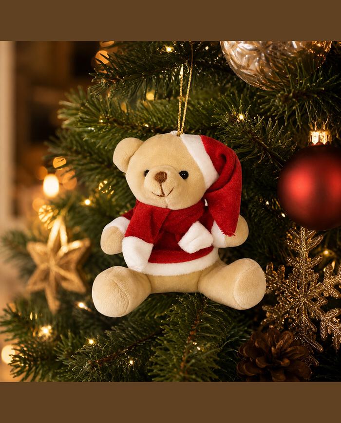 Ursinho Natalino Papai Noel Creme image number 2