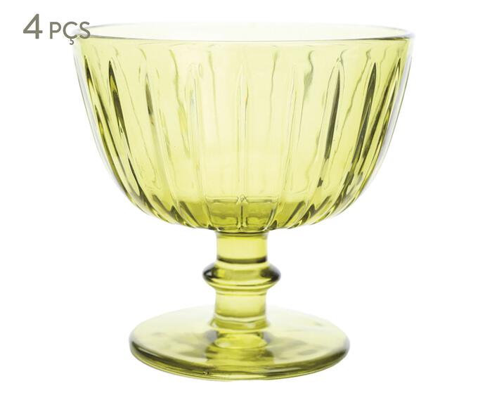 Jogo de Ta&ccedil;as Sobremesa Vidro Verde - 270ml - image 0