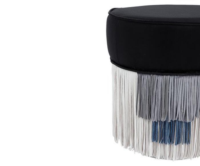 Puff Franja Composta - Preto image number 3