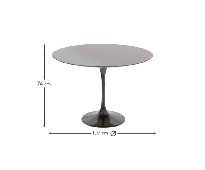 Mesa Saarinen Redonda S&atilde;o Gabriel Base Preta image number 5