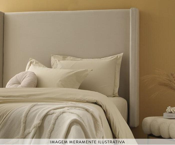 Cabeceira em Boucle Aveludado Classic OffWhite - image 1