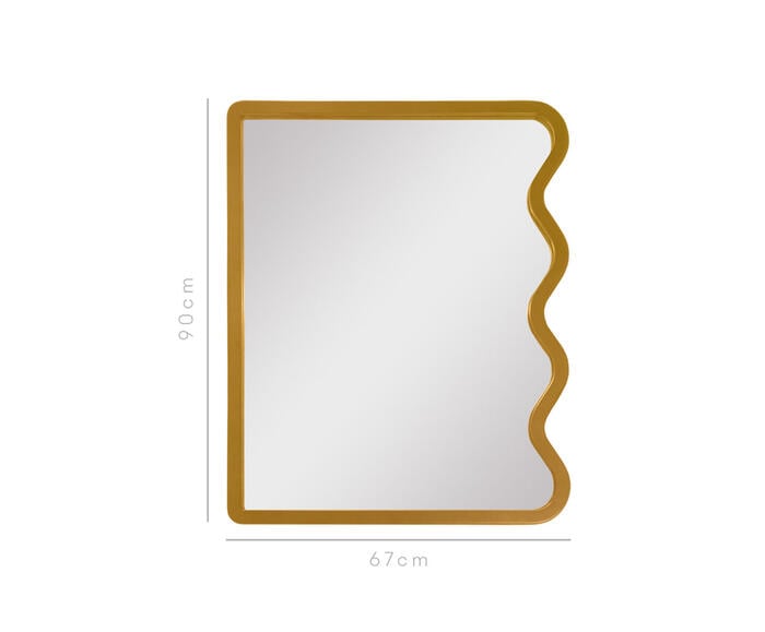 Espelho de Parede Wave Org&acirc;nico Dourado image number 2
