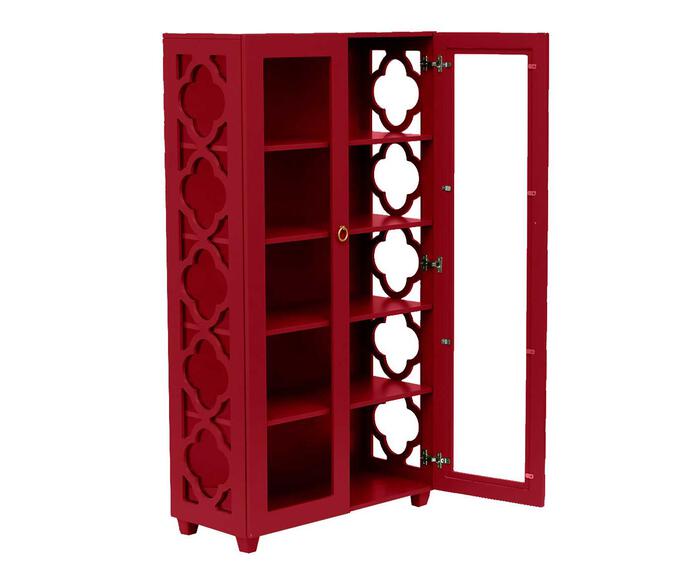 Cristaleira Portal Firebrick - Vermelho image number 3