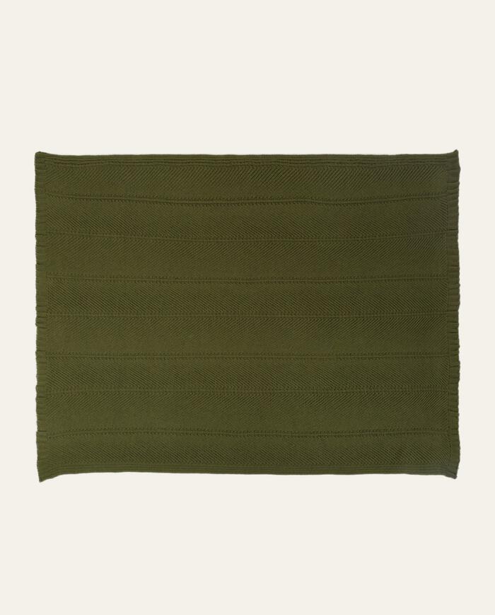 Manta Chenille Tramada Verde Musgo - image 0