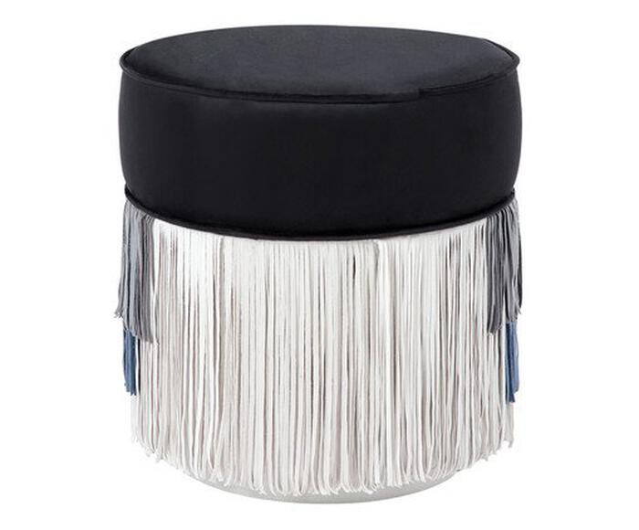 Puff Franja Composta - Preto image number 1