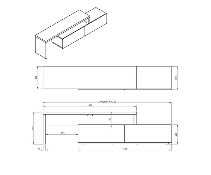 Rack Extens&iacute;vel Aach Off-White e Am&ecirc;ndoa image number 2