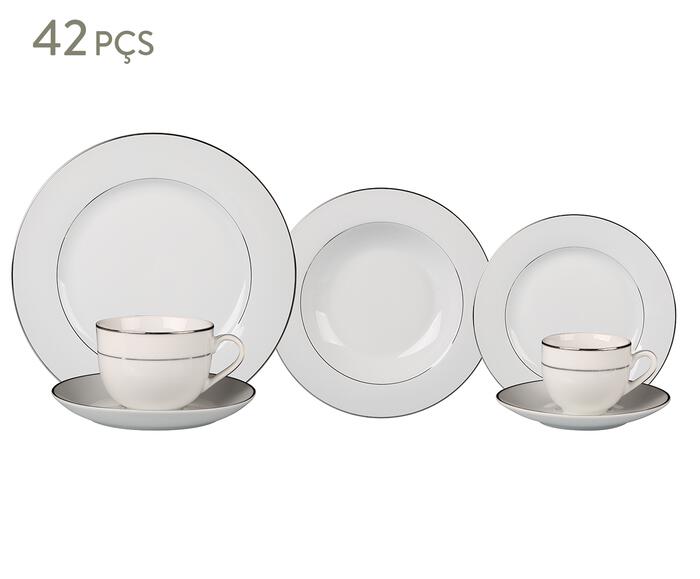 Jogo de Jantar em Porcelana Majesty Silver - image 0