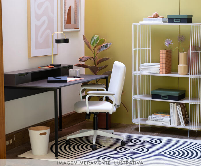 Cadeira Office Chicago em Tecido e Courino image number 9