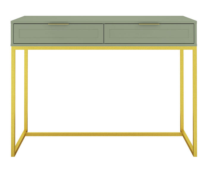 Escrivaninha Asine Verde Caru&aacute; e Dourado - image 0