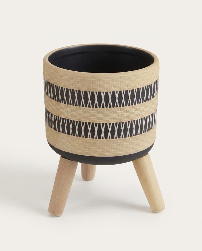Vaso de Cer&acirc;mica Qatar Marrom image number 3