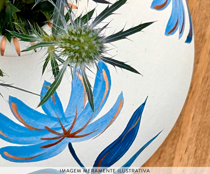 Vaso Peso Flowers Azul - image 1