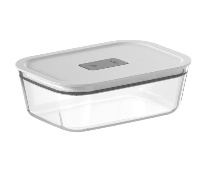 Pote de Vidro Herm&eacute;tico Fresh Lock Branco Fechado Branco - image 0
