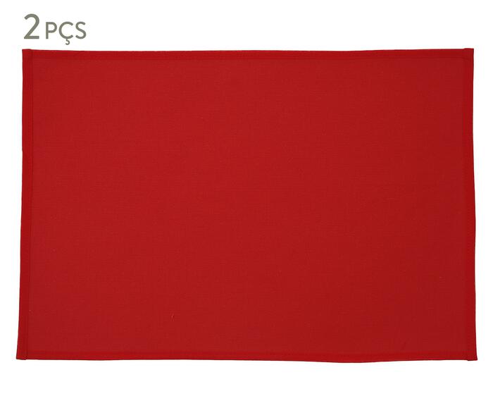 Jogo de Lugar Americano Dublado Pako Vermelho - image 0