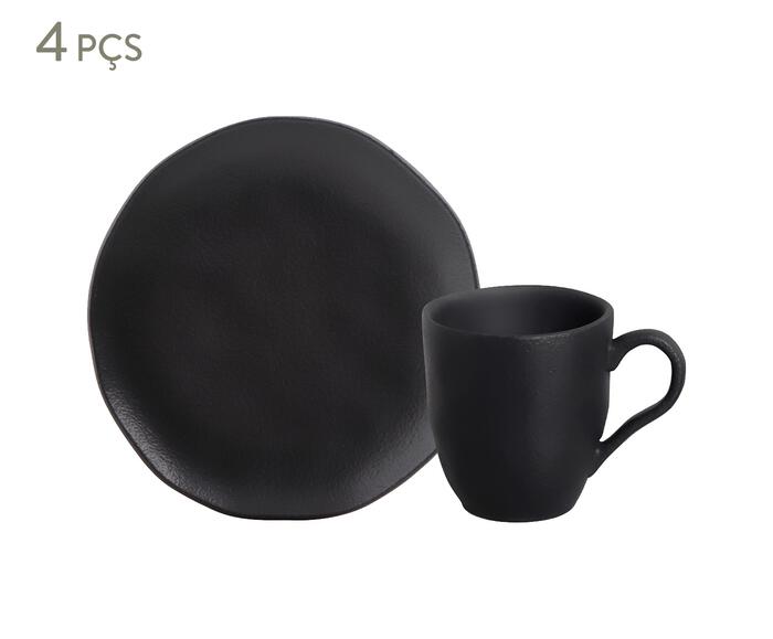 Jogo para Lanche Org&acirc;nico Matte Preto Matte - image 0
