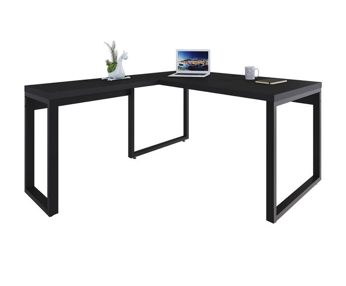 Mesa em L Yon Diretor Preto image number 3