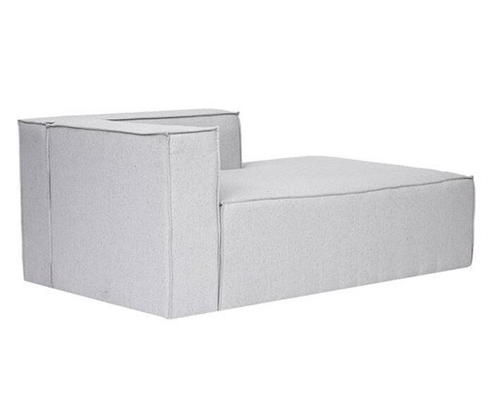 Sof&aacute; M&oacute;dulo Chaise Mensa Cinza Claro image number 2