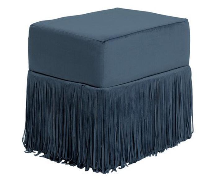 Pufe Saloon Double em Veludo com Franjas Antique - image 0