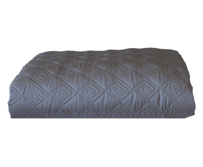 Colcha Matelassada 400 Fios com Toque Acetinado - Cinza Escuro - image 0