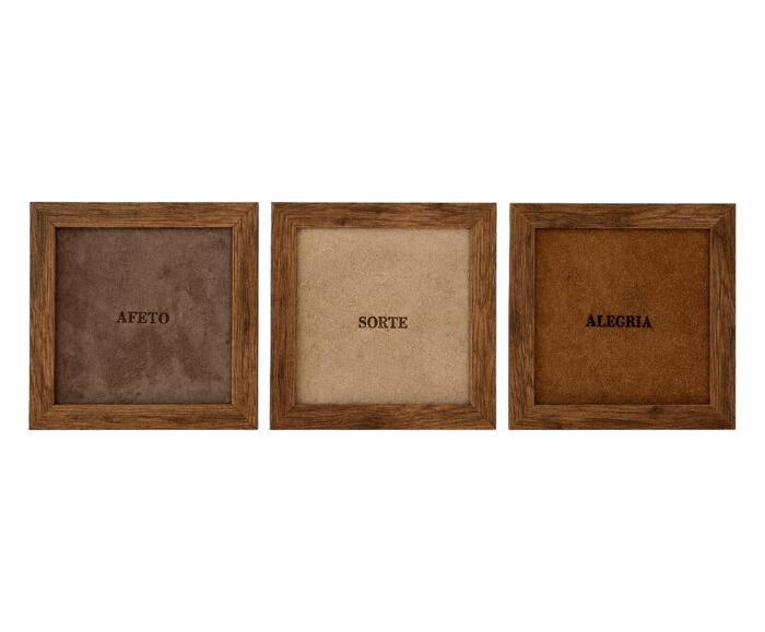 Jogo de Quadros Trio "Alegria, Afeto e Sorte" - image 0