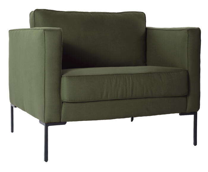Poltrona Ettore em Tecido Verde image number 2