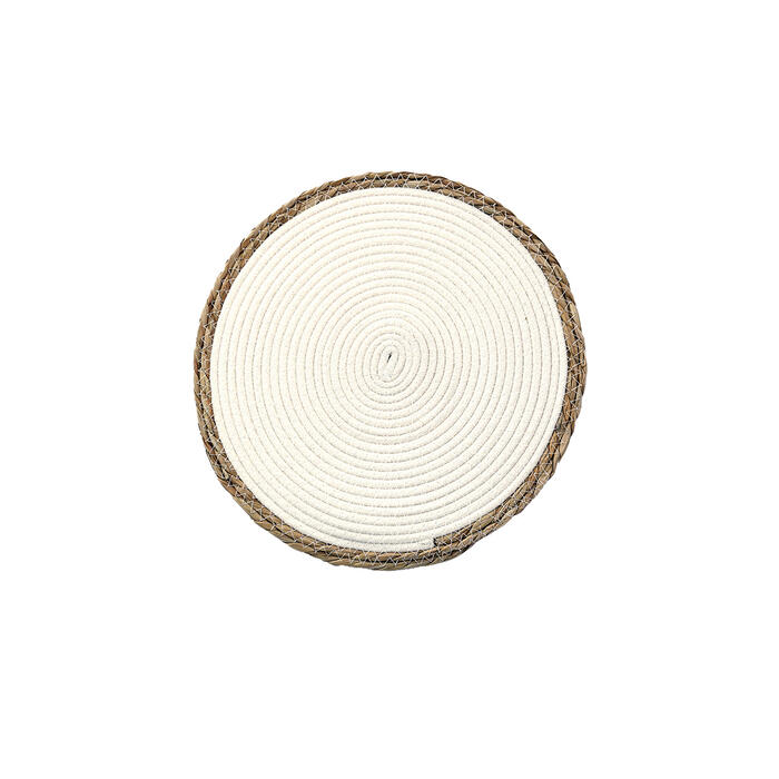 Lugar Americano de Fibra Natural e Algod&atilde;o Branco - image 0