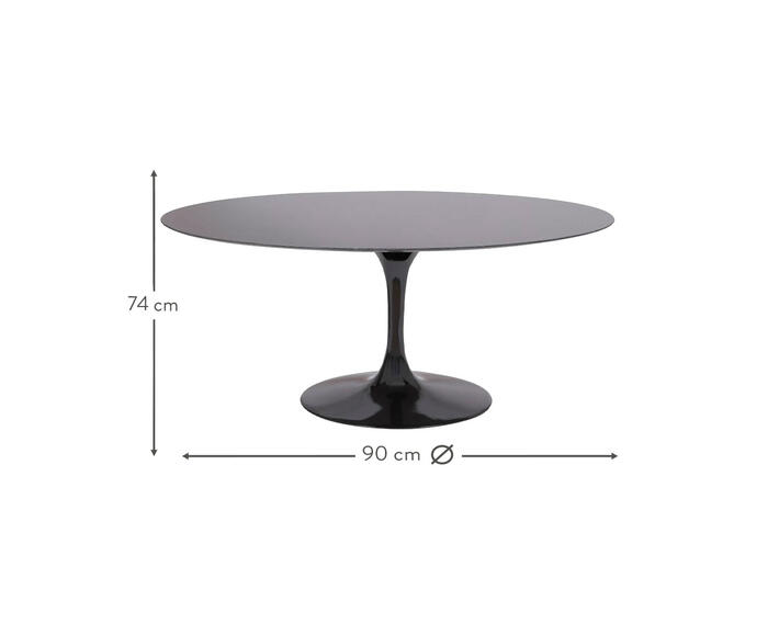 Mesa Saarinen Oval S&atilde;o Gabriel Base Preta image number 4