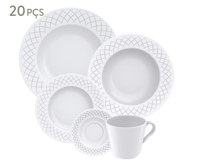 Jogo de Jantar e Ch&aacute; em Porcelana Ingrid - image 0