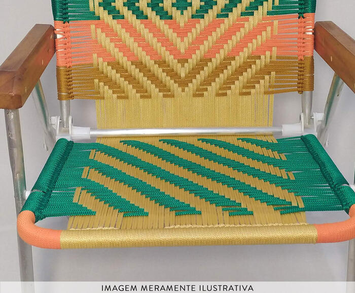 Cadeira de Praia com Bra&ccedil;o Custom Verde Esmeralda - image 1