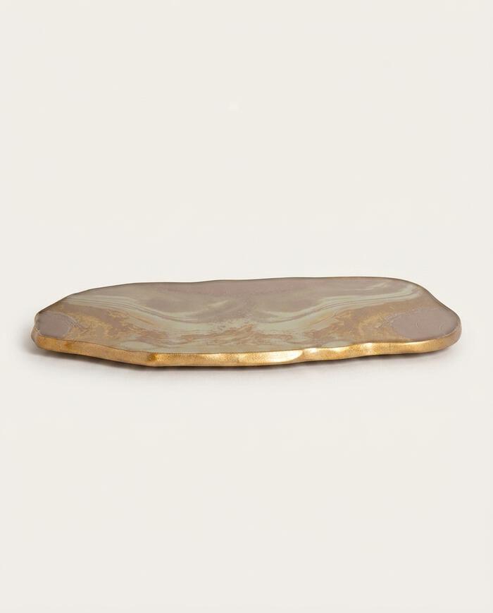 Centro de Mesa Oval Stone Quartzo Rosa - image 0