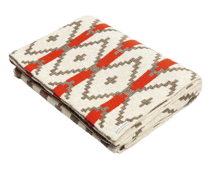 Manta Chevron Papiro Red Bombom - image 0