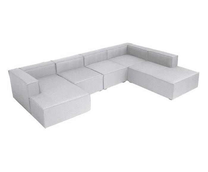 Sof&aacute; 5 M&oacute;dulos Chaise e Encosto Parcial Esquerdo Mensa image number 3