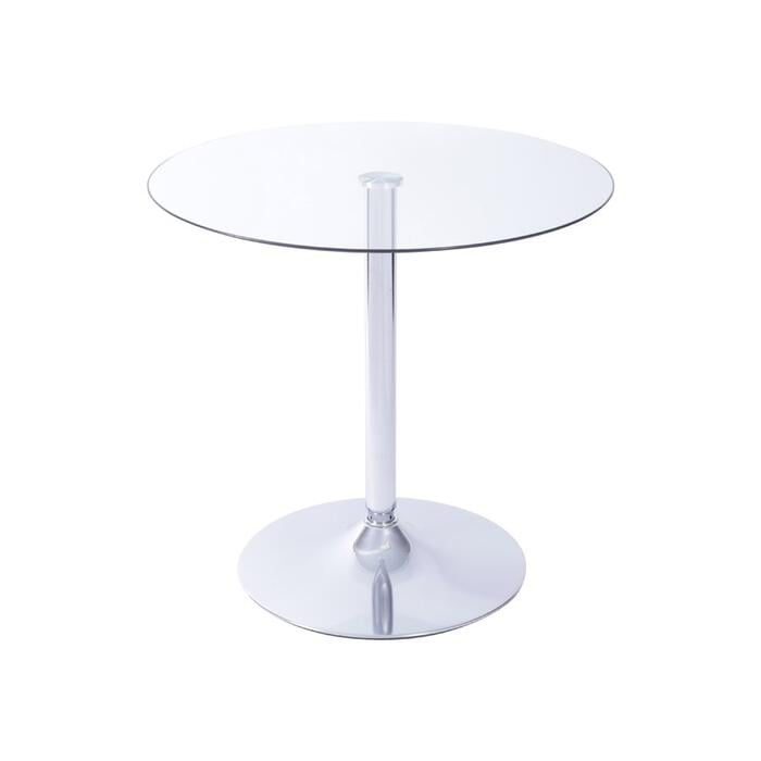 Mesa de Jantar Redonda Apollo com Tampo em Vidro - Transparente image number 0