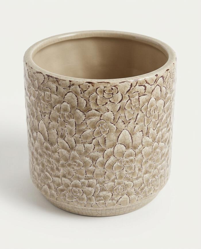 Vaso em Cer&acirc;mica com Textura Floral - image 1