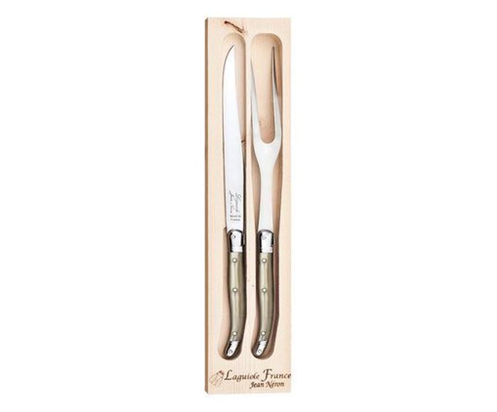 Jogo Garfo e Faca para Churrasco em Inox Laguiole France Champagne - image 0