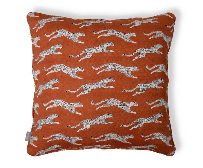 Capa de Almofada Estampada com Cordon&ecirc; Safari Terracota - image 0