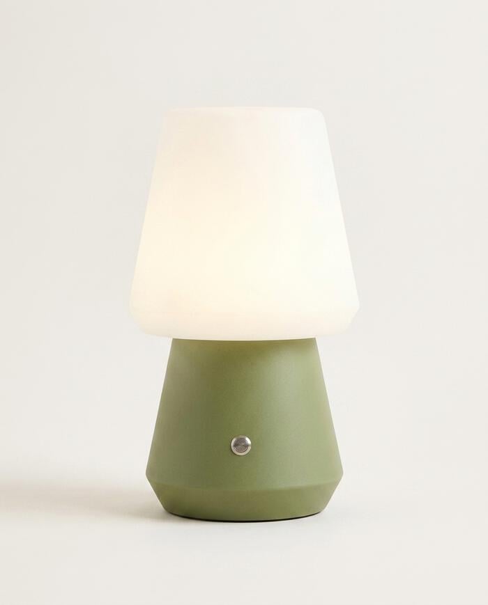 Lumin&aacute;ria de Mesa Recarreg&aacute;vel Bivolt Bloom Verde image number 2