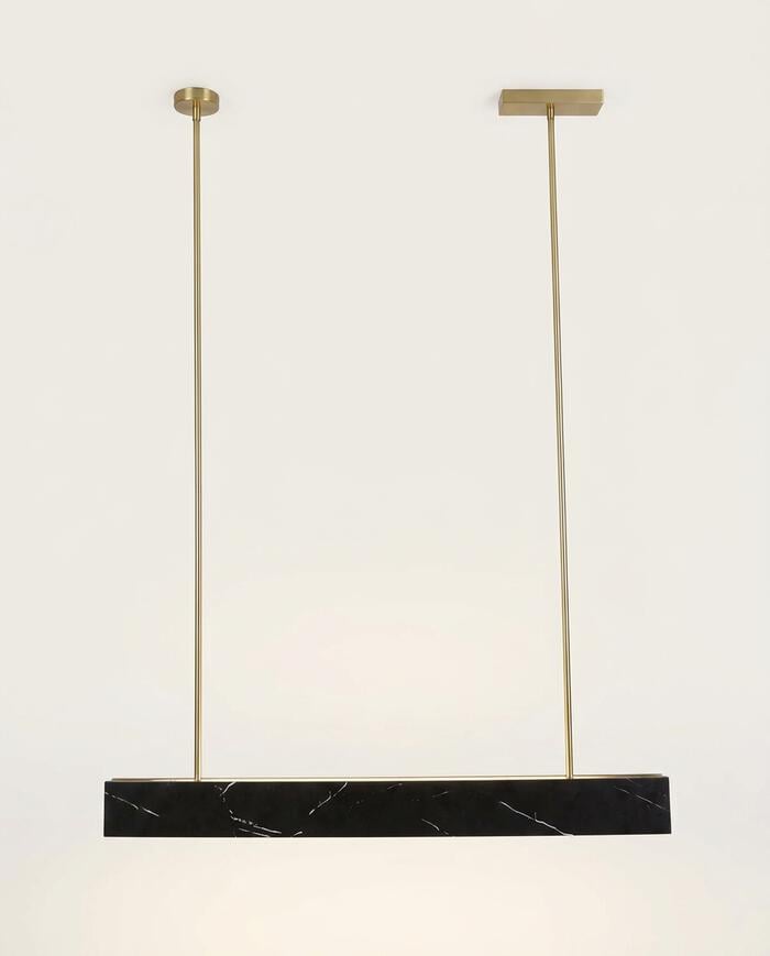 Pendente Achille Led Preto e Dourado Bivolt - image 0