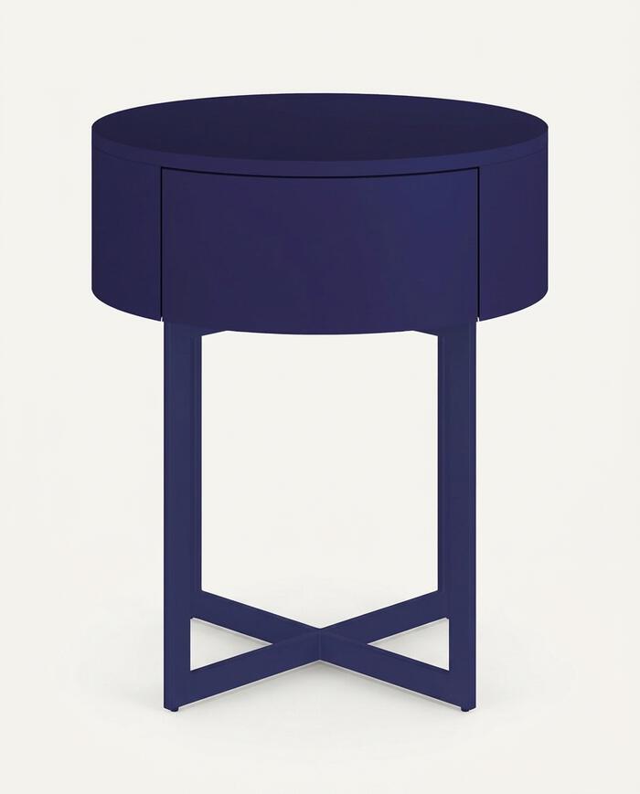 Mesa de Cabeceira Redonda Pecci Azul image number 4