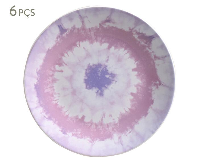 Jogo de Pratos para Sobremesa Tie Dye - image 0
